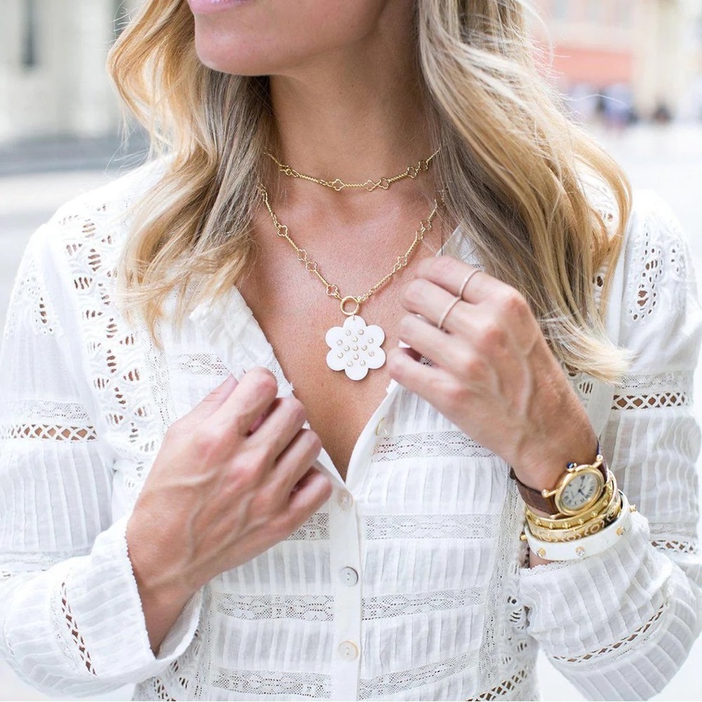 Asha by ADM Asha McCormick Gold Vermeil Quatrefoil Necklace Chain BNWOT 💕🌈🌴